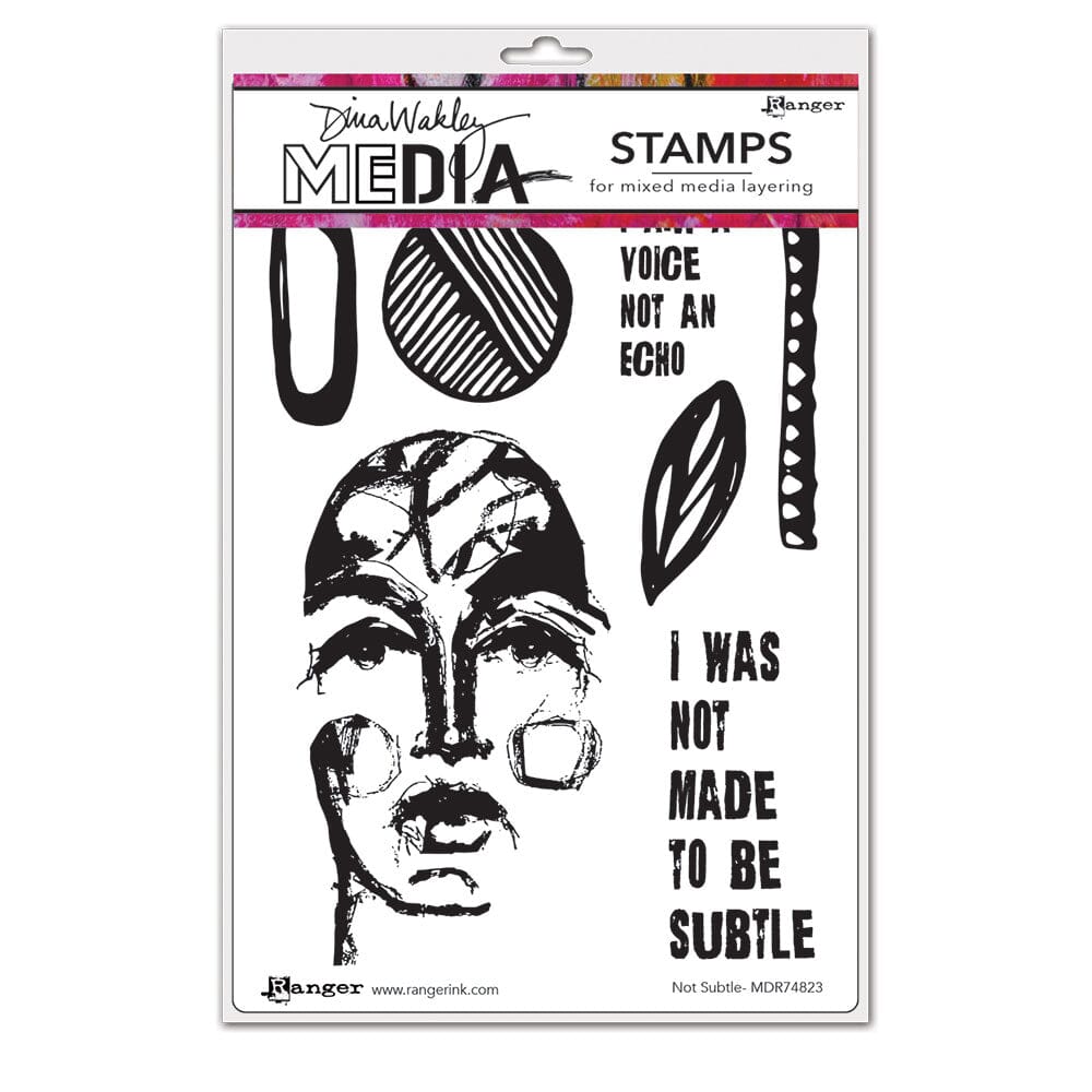 Dina Wakley Media Stamp Not Subtle Stamps Dina Wakley Media 