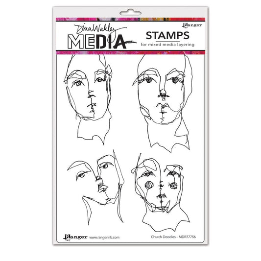 Dina Wakley Media Stamp Church Doodles Stamps Dina Wakley Media 