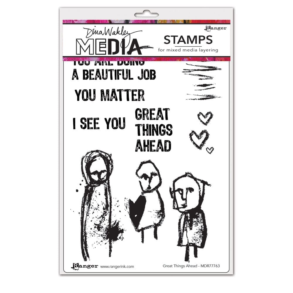 Dina Wakley Media Stamp Great Things Ahead Stamps Dina Wakley Media 