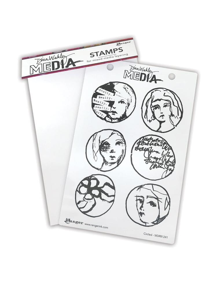 Dina Wakley Media Stamp Circled Stamps Dina Wakley Media 