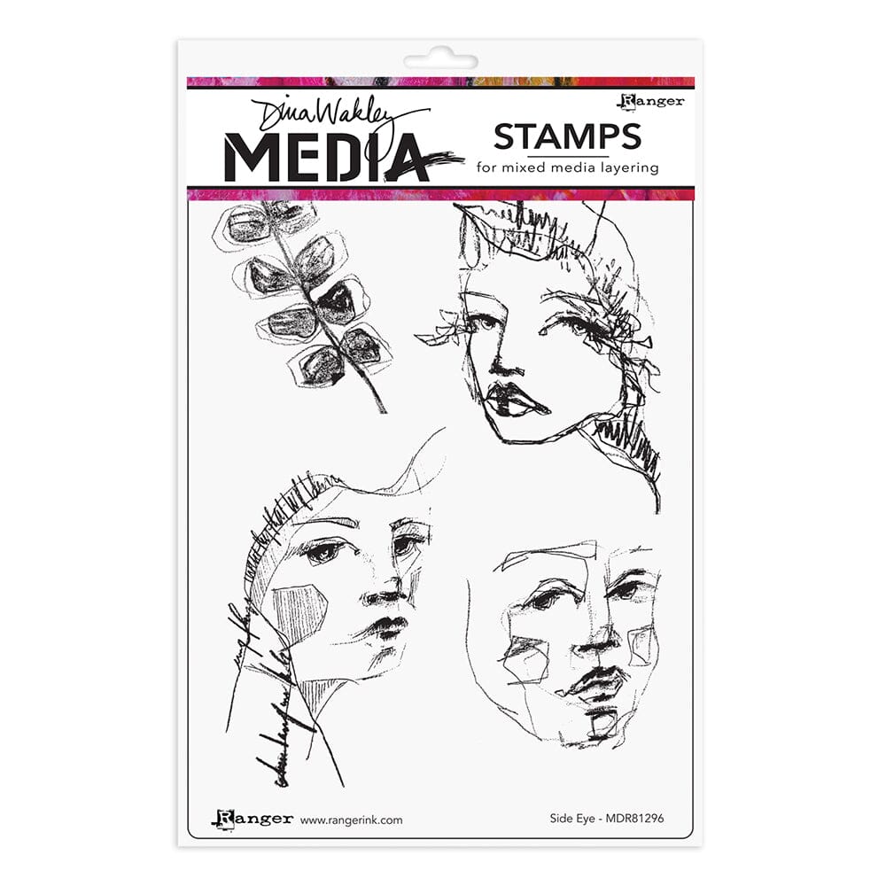 Dina Wakley Media Stamp Side Eye Stamps Dina Wakley Media 