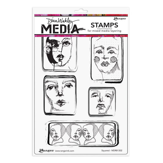 Dina Wakley Media Stamp Squared Stamps Dina Wakley Media 