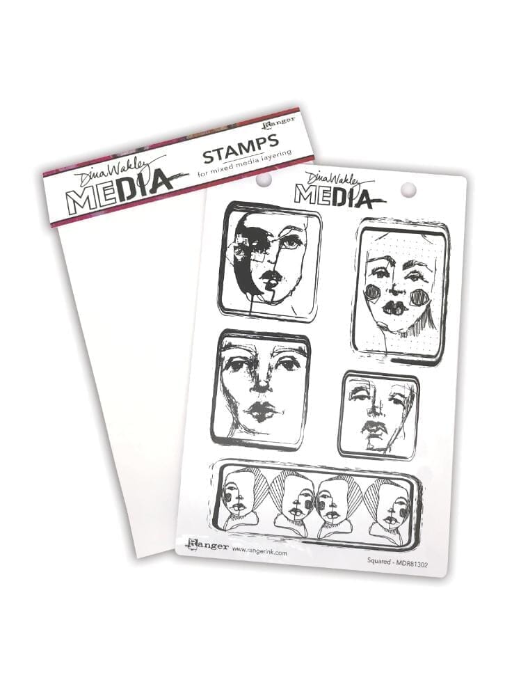 Dina Wakley Media Stamp Squared Stamps Dina Wakley Media 