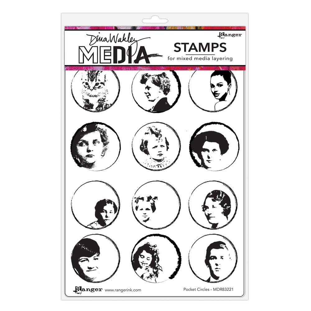 Dina Wakley MEdia Stamp - Pocket Circles