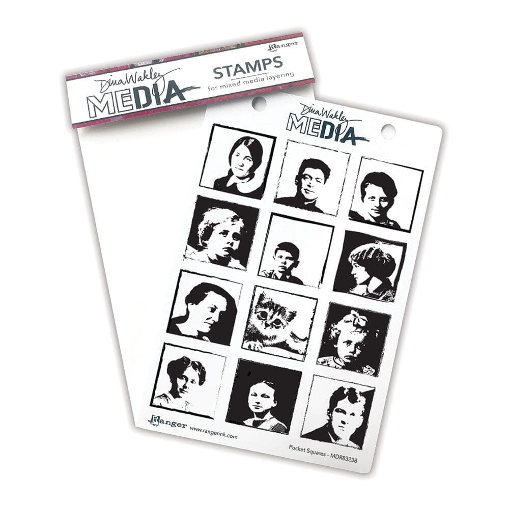 Dina Wakley MEdia Stamp - Pocket Squares Stamps Dina Wakley Media 