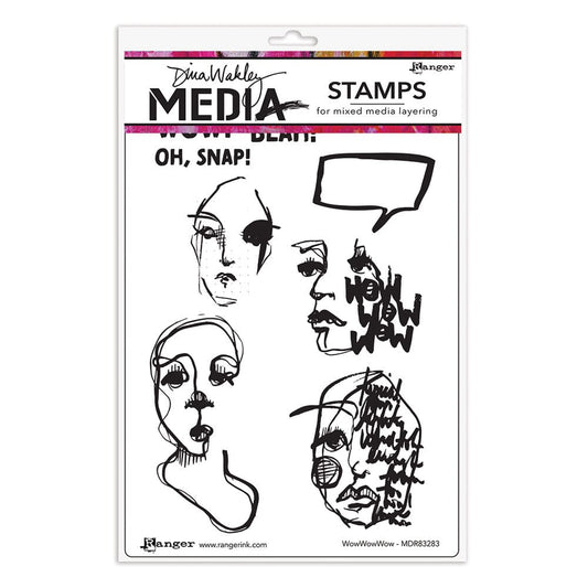 Dina Wakley MEdia Stamp - WowWowWow Stamps Dina Wakley Media 