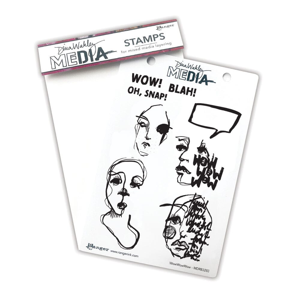 Dina Wakley MEdia Stamp - WowWowWow