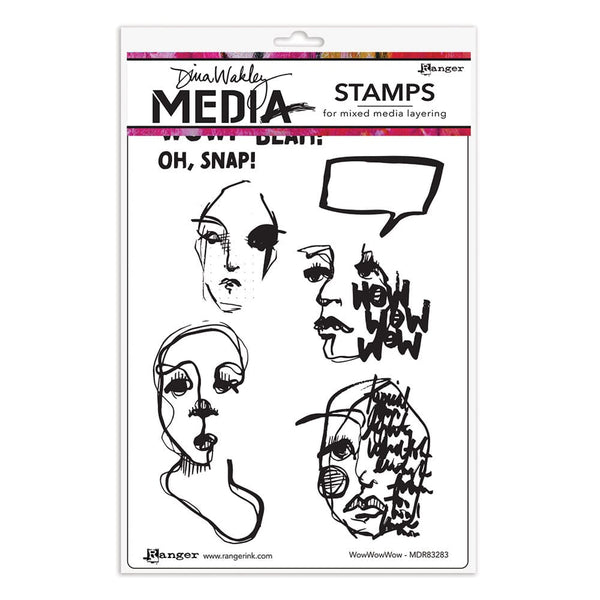 Dina Wakley MEdia Stamp - WowWowWow Stamps Dina Wakley Media 