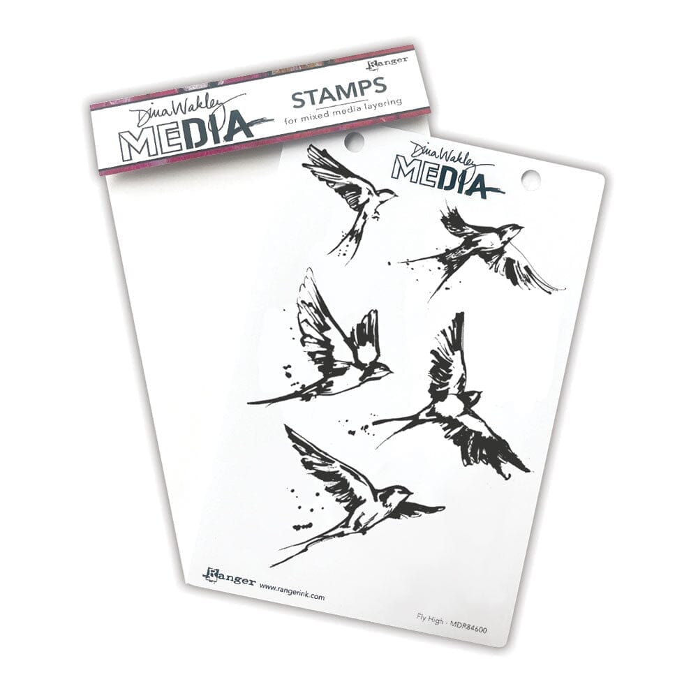 Dina Wakley MEdia Stamp - Fly High Stamps Dina Wakley Media 