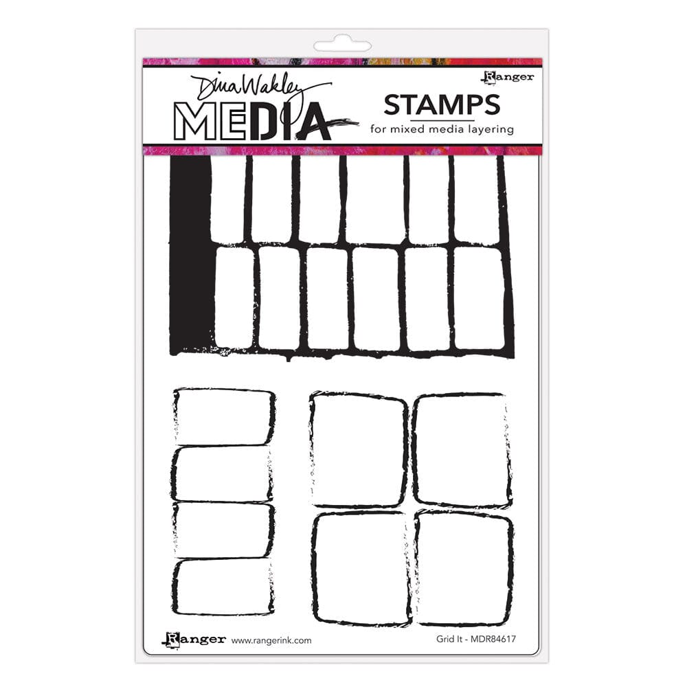 Dina Wakley MEdia Stamp - Grid It