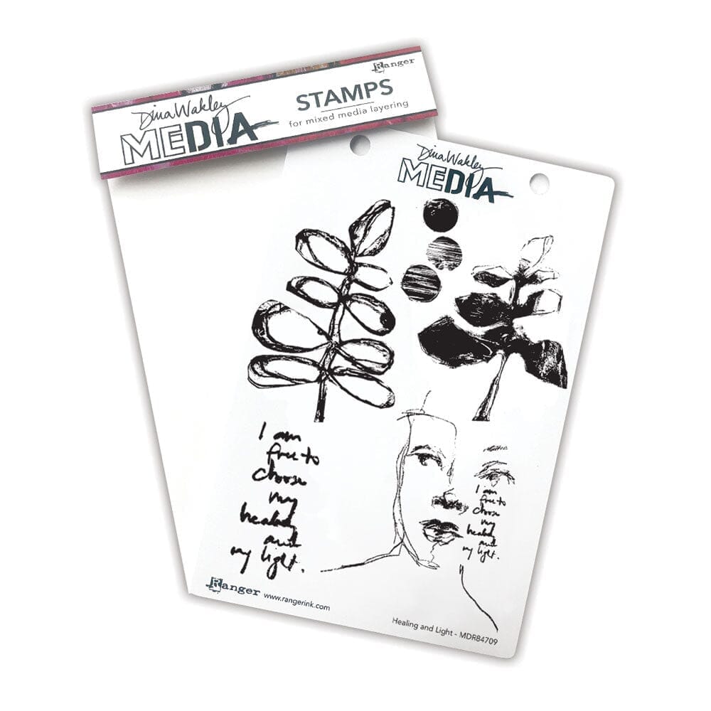 Dina Wakley MEdia Stamp - Healing and Light Stamps Dina Wakley Media 