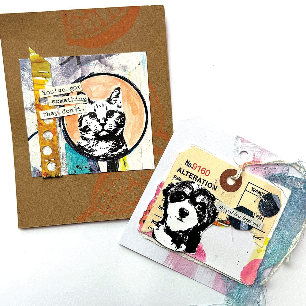 Dina Wakley MEdia Stamp - Circle Furbabies Stamps Dina Wakley Media 