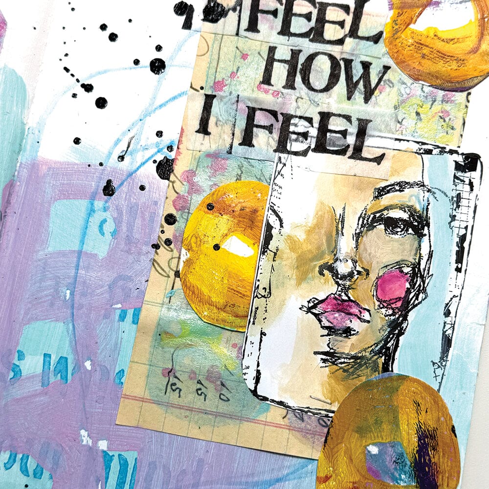 Dina Wakley MEdia Stamp - Collage Portraits Stamps Dina Wakley Media 