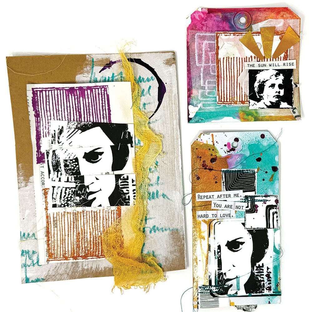 Dina Wakley MEdia Stamp - Squared Up Stamps Dina Wakley Media 