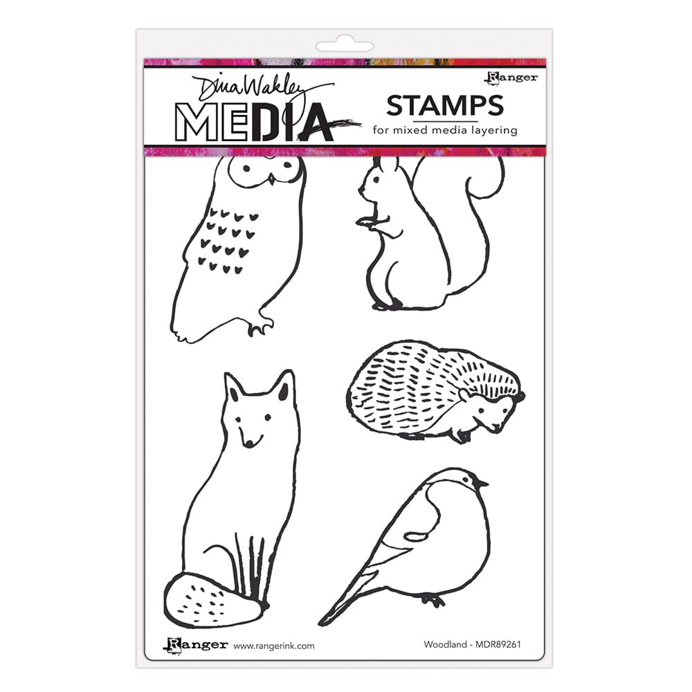 Dina Wakley MEdia Stamp - Woodland Stamps Dina Wakley Media 