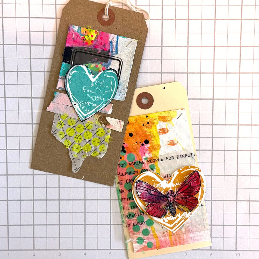 Dina Wakley MEdia Stamp - Filled Hearts Stamps Dina Wakley Media 