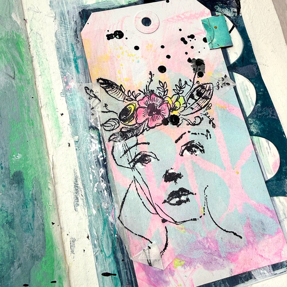 Dina Wakley MEdia Stamp - Flower Crowns Stamps Dina Wakley Media 