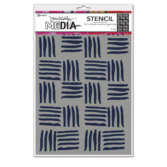 Dina Wakley Media Stencils Cross Hatch Stencil Dina Wakley Media 