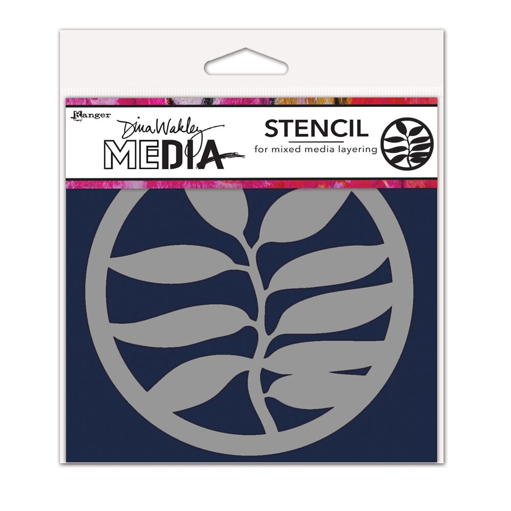 Dina Wakley MEdia Stencil A Frond Coaster Stencil Dina Wakley Media 