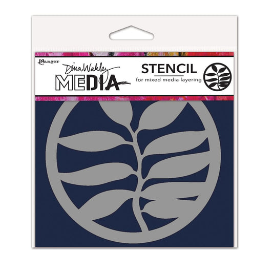 Dina Wakley MEdia Stencil A Frond Coaster Stencil Dina Wakley Media 