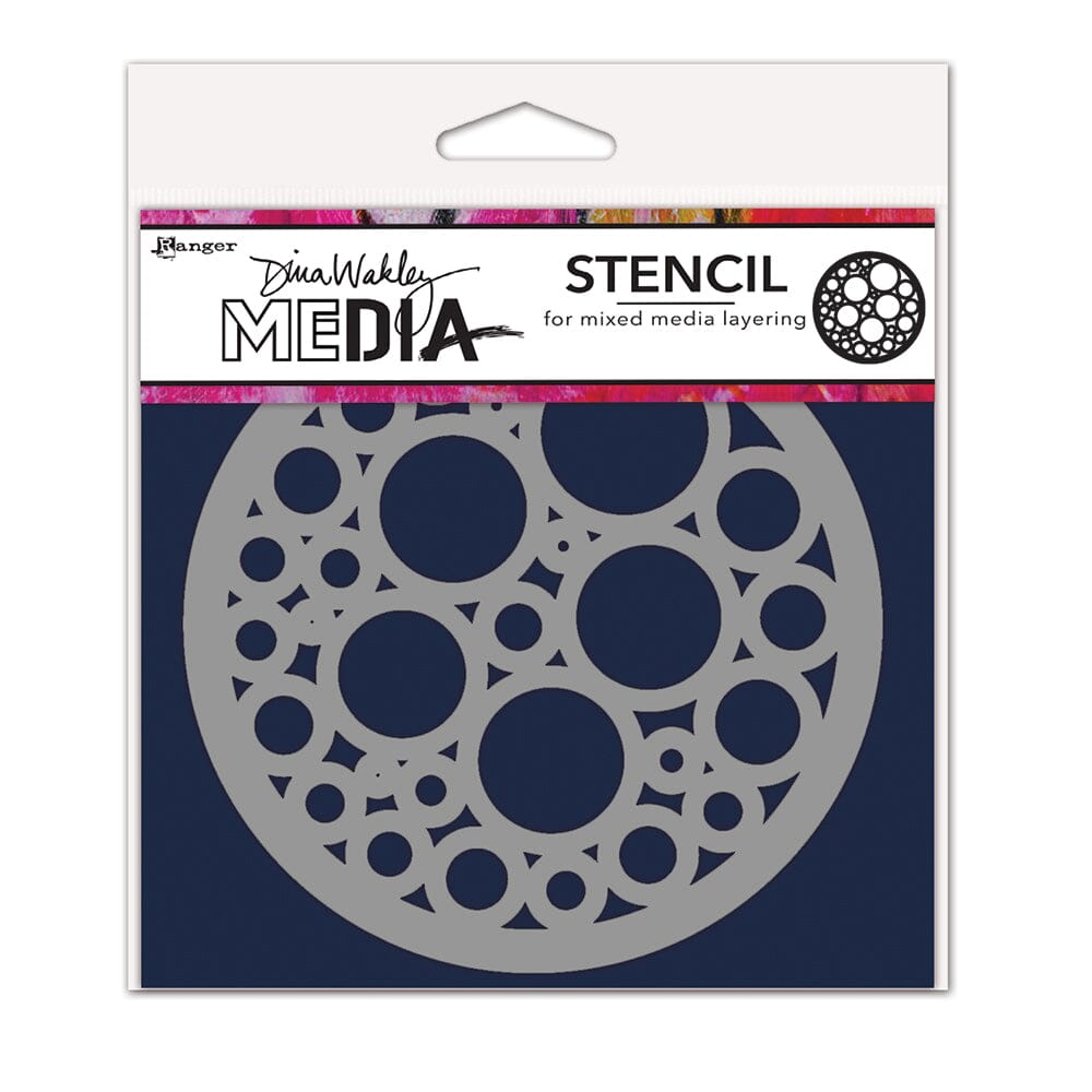 Dina Wakley Media Stencil Bubbles Coaster Stencil Dina Wakley Media 