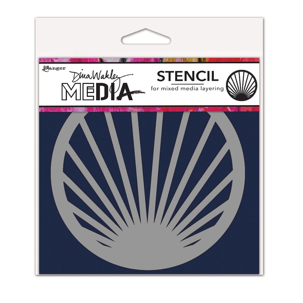 Dina Wakley Media Stencil Burst Coaster Stencil Dina Wakley Media 