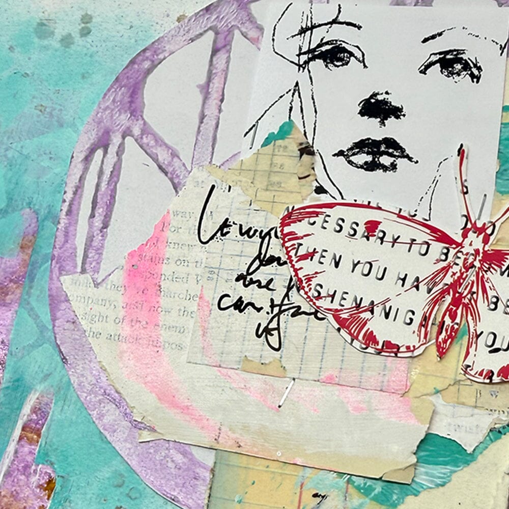 Dina Wakley MEdia Stencil Groovy Coaster Stencil Dina Wakley Media 