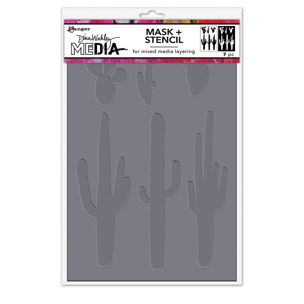 Dina Wakley Media Stencil Cactus Masks Stencil Dina Wakley Media 