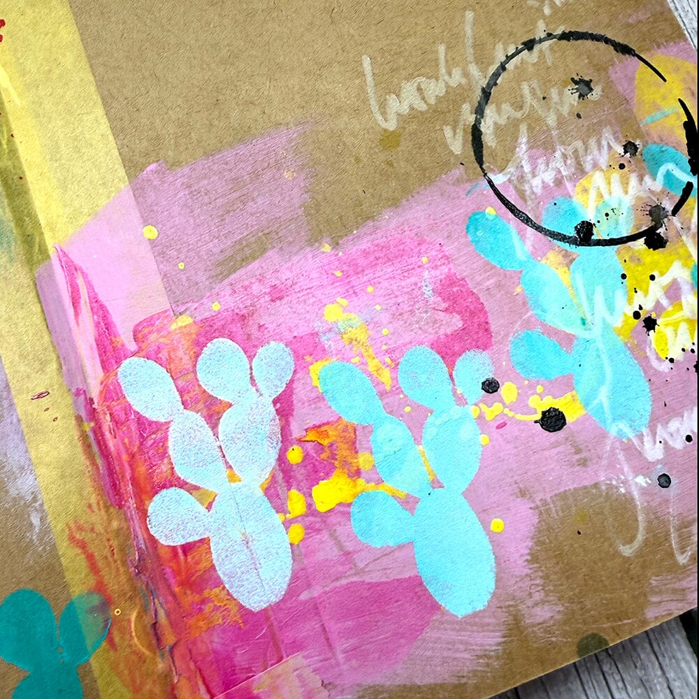 Dina Wakley Media Stencil Cactus Masks Stencil Dina Wakley Media 