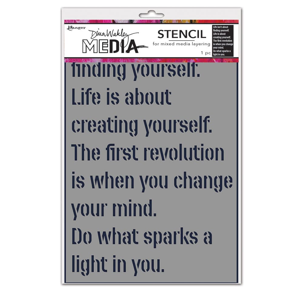 Dina Wakley Media Stencil Create Yourself Stencil Dina Wakley Media 