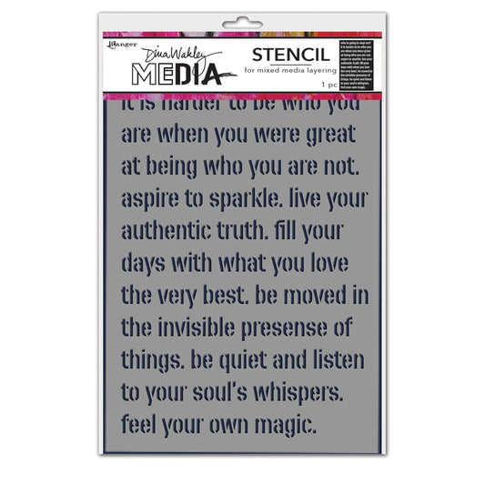 Dina Wakley Media Stencil Feel Your Magic Stencil Dina Wakley Media 