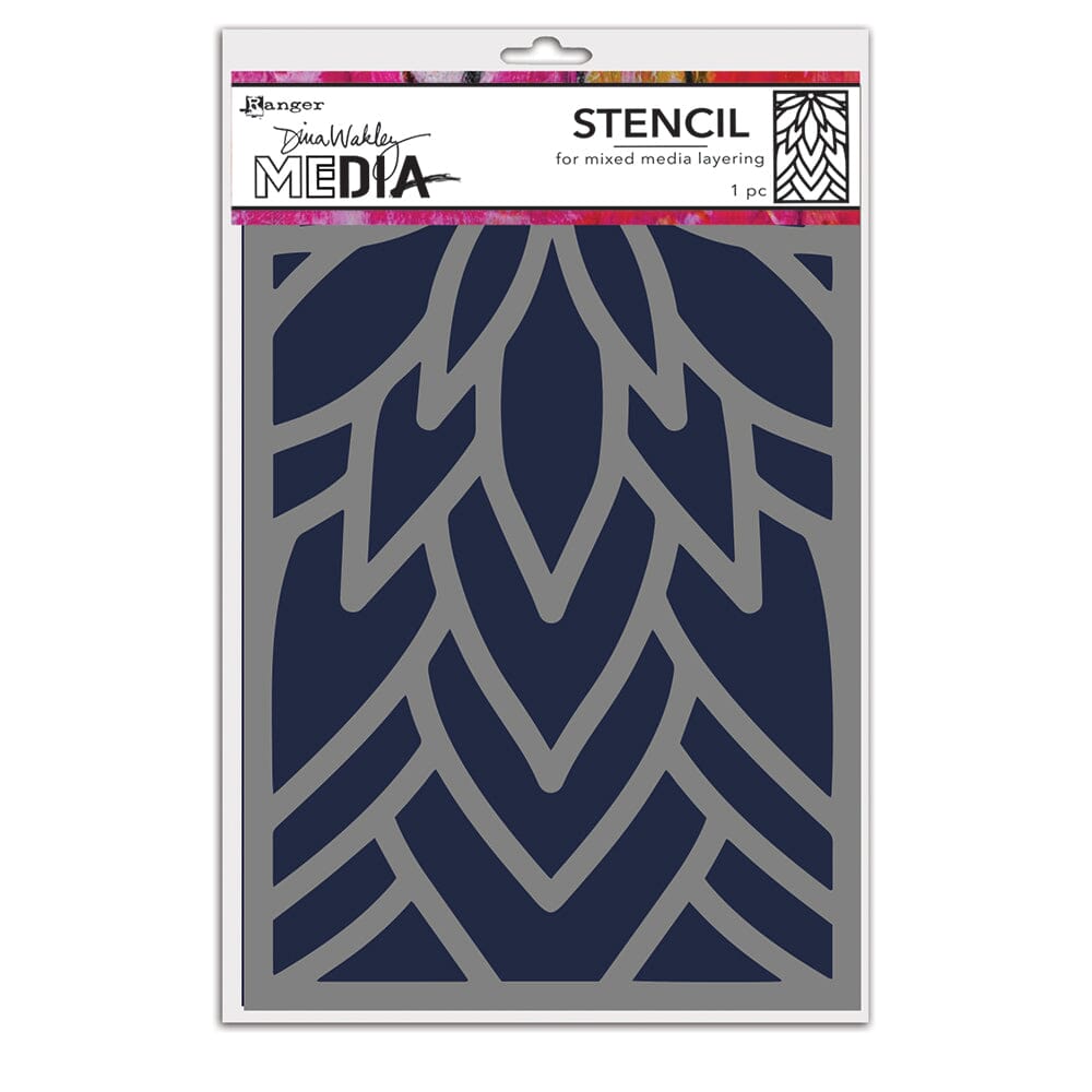 Dina Wakley Media Stencil - Flowing Petals Stencil Dina Wakley Media 