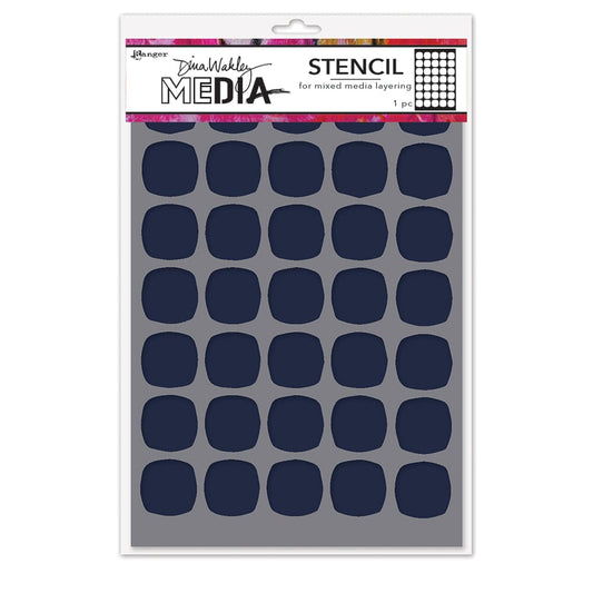 Dina Wakley Media Stencil Small Squovals Stencil Dina Wakley Media 