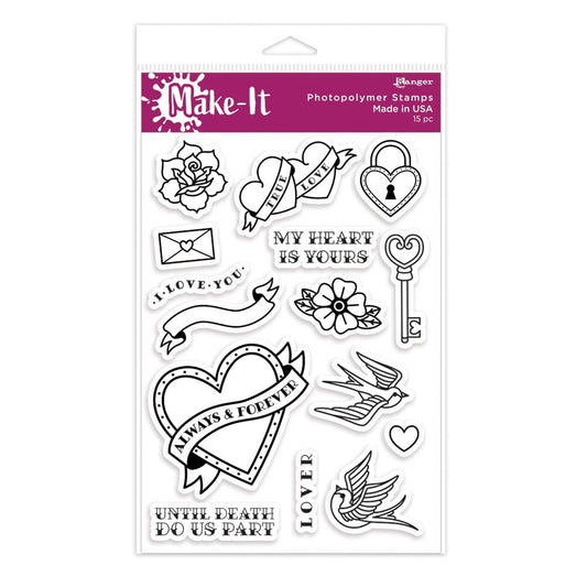 Make-It Clear Stamp Set, Wild Hearts Stamps Make It 