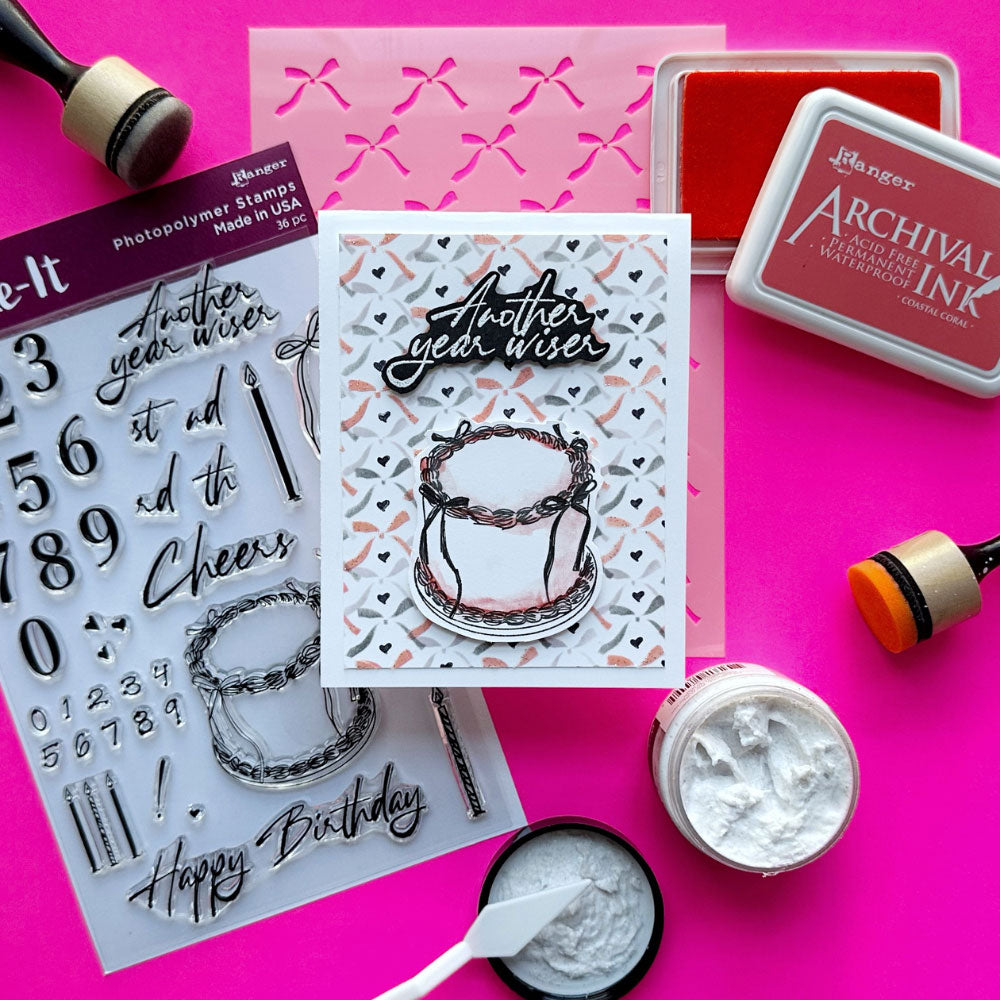 Make-It Clear Stamp Set, Chic Birthday