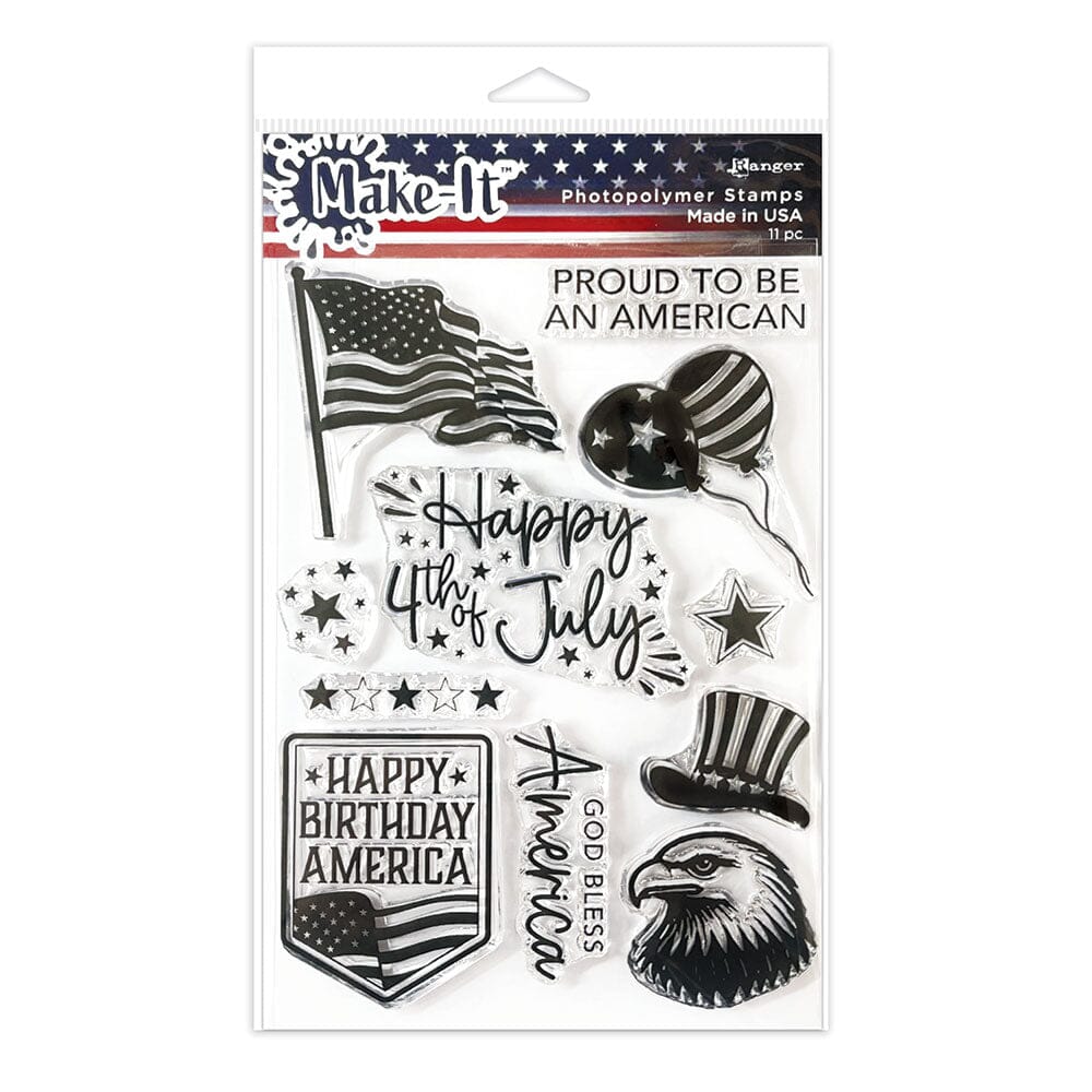 Make-It™ Clear Stamp Set, Americana Stamps Make It 