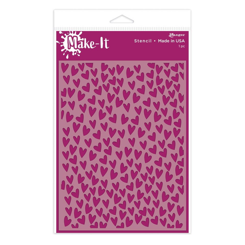 Make-It Stencil, Sprinkle Hearts Stencil Make It 