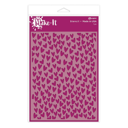 Make-It Stencil, Sprinkle Hearts Stencil Make It 