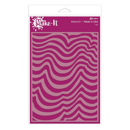 Make-It™ Stencil, Wavy Lines Stencil Make It 