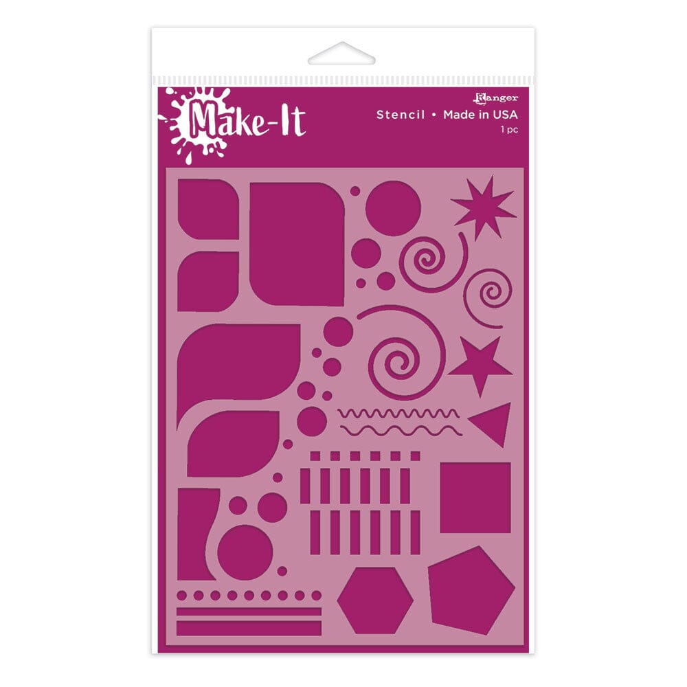 Make-It™ Stencil, Bold Shapes Stencil Make It 