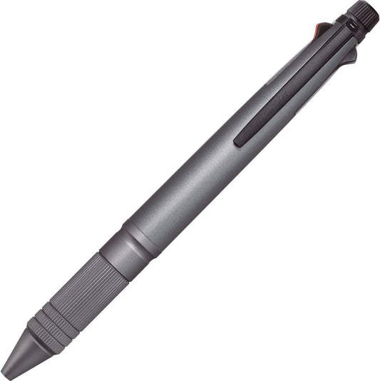 Mitsubishi Prencil Uni Jetstream 4&1 Multi Function Pen Metal Edition 0.5mm - Gun Metallic Writing & Coloring UniBall 