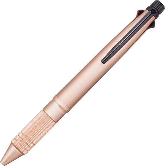 Mitsubishi Prencil Uni Jetstream 4&1 Multi Function Pen Metal Edition 0.5mm - Pink Gold Writing & Coloring UniBall 