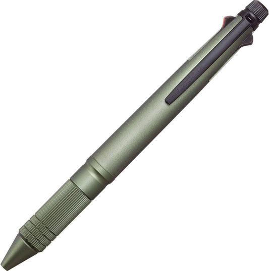 Mitsubishi Prencil Uni Jetstream 4&1 Multi Function Pen Metal Edition 0.5mm - Dark Green Writing & Coloring UniBall 