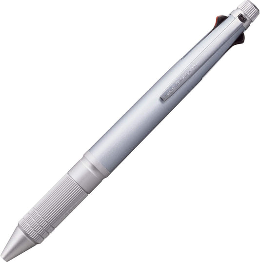 Mitsubishi Prencil Uni Jetstream 4&1 Multi Function Pen Metal Edition 0.5mm - Ice Silver Writing & Coloring UniBall 