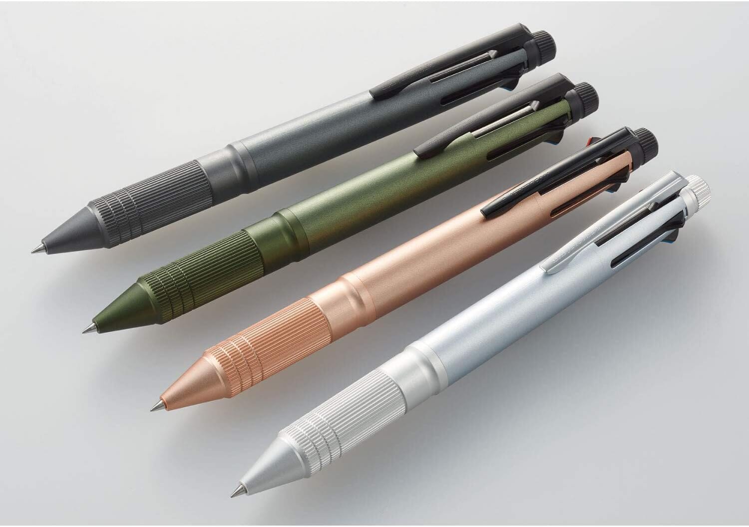 Mitsubishi Prencil Uni Jetstream 4&1 Multi Function Pen Metal Edition 0.5mm - Dark Green Writing & Coloring UniBall 