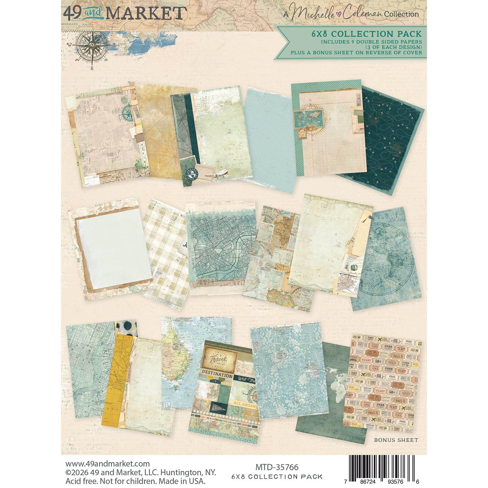 49 and Market Travel Diaries - 6 x 8 Collection Pack Surfaces 49 and Market 