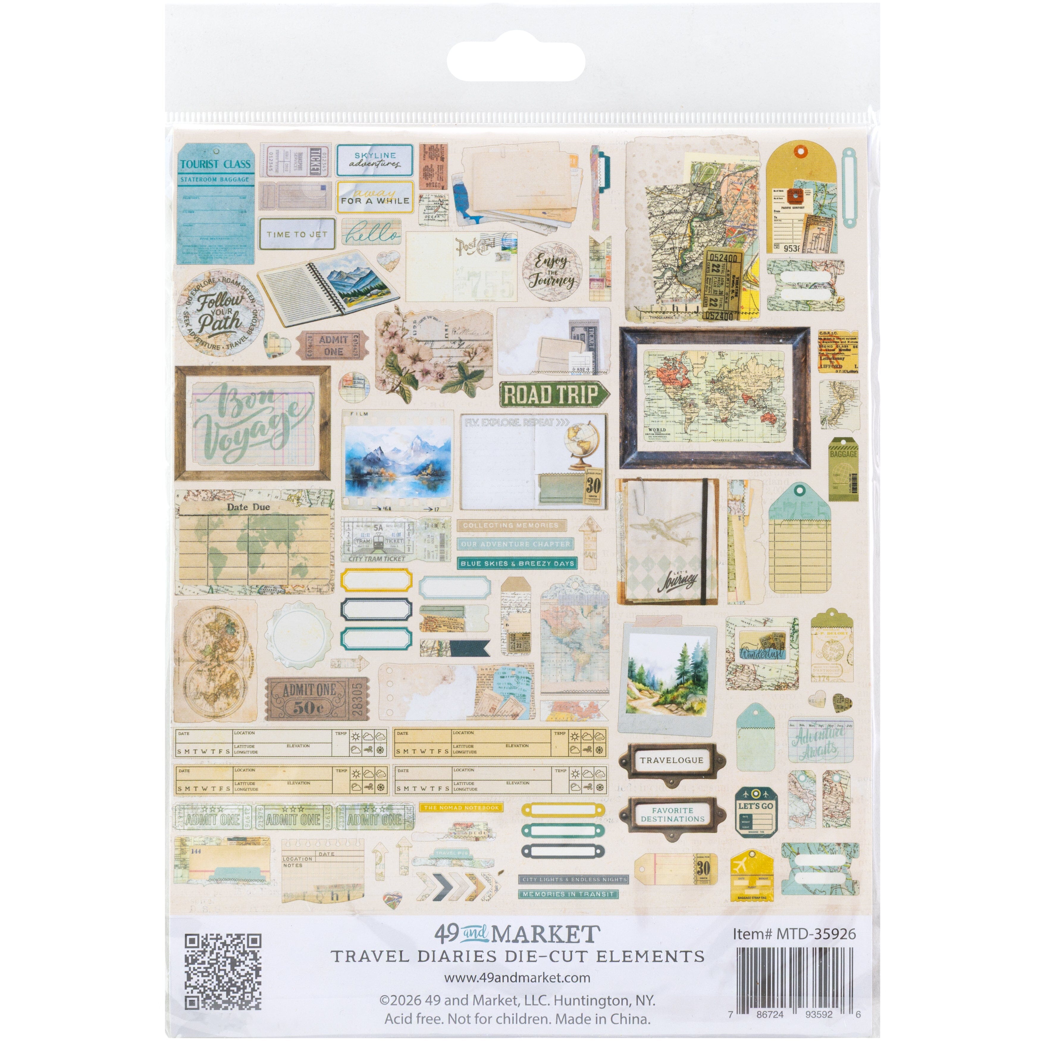 49 and Market Travel Diaries - Die-cut Elements Surfaces 49 and Market 