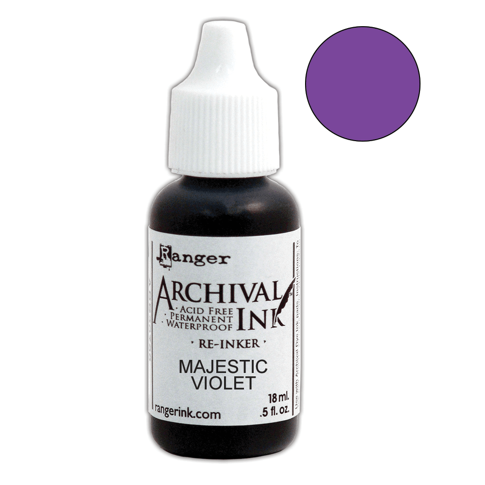 Archival Ink™ Pads Re-Inker Majestic Violet, 0.5oz Ink Archival Ink 