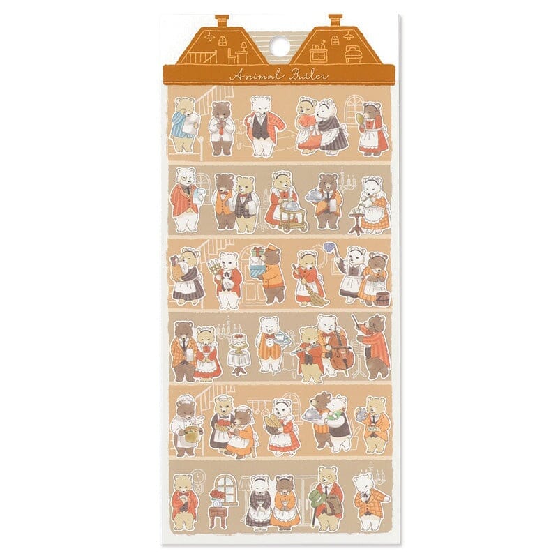 Mind Wave Animal Butler Sticker Sheet Surfaces Mind Wave Bear 