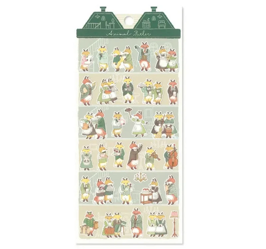 Mind Wave Animal Butler Sticker Sheet Surfaces Mind Wave Fox 